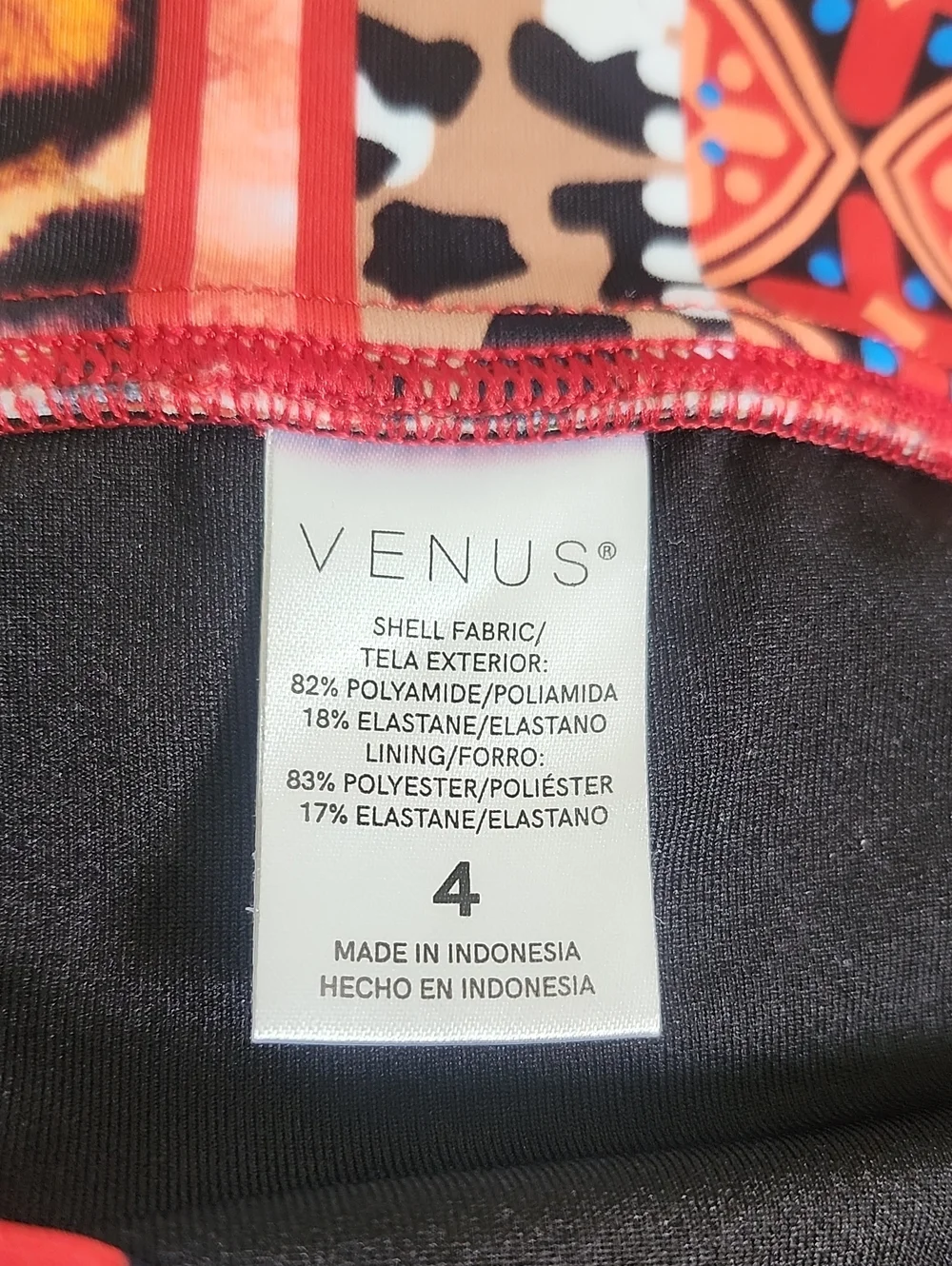 Venus 2 Piece Swimsuit Bikini Tropical Floral Print, Bottoms (4) Top (S)